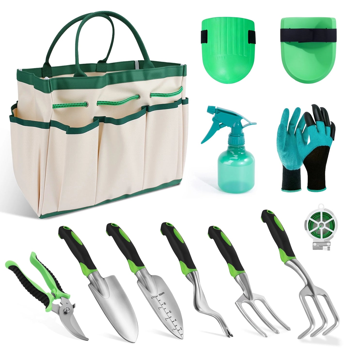 Premium 11-Piece Heavy Duty Ergonomic Garden Tool Set